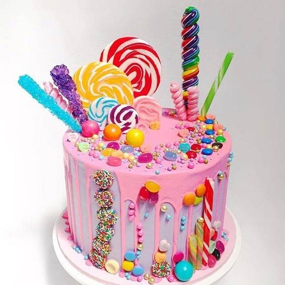 Candy drip cake 6