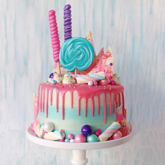 Candy drip cake 7