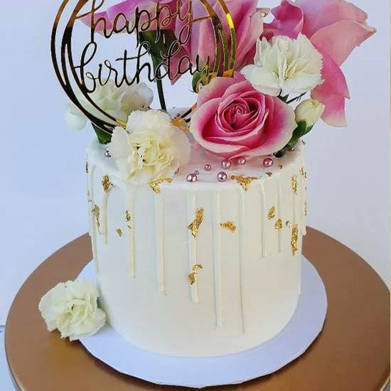 FRESH FLOWERS CAKE