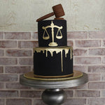 Load image into Gallery viewer, 2 Tier Lawyer cake
